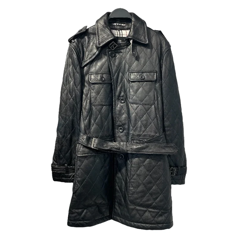 men's high-quality coats-BURBERRY BLACK LABEL/Coat/M/BLK/Sheepskin/Plain