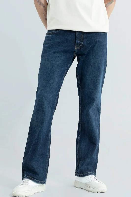 men's fishing trousers-City Slicker Mid Blue Bootcut Jeans