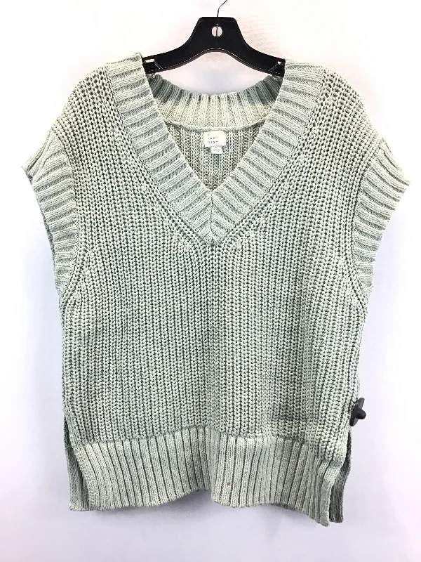 men's hooded vests-Vest Sweater By A New Day In Mint, Size: S