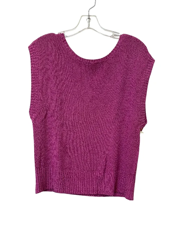 men's outdoor vests-Vest Sweater By Maeve In Pink, Size: M