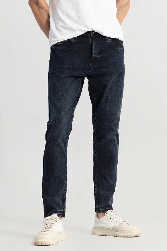 men's breathable pants-Ankylo Washed Blue Skinny Fit Jeans