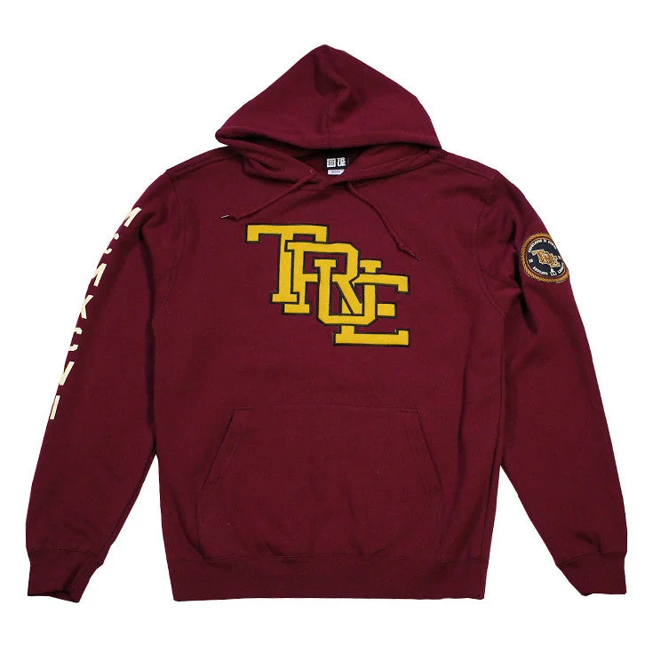 men's running hoodies-Mens True Interlocked Hoodie Maroon