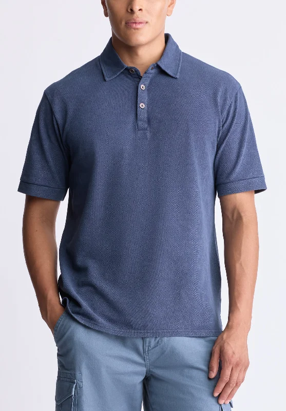 men's everyday t-shirts-Kabold Men's Classic Polo, Midnight blue - BM24515