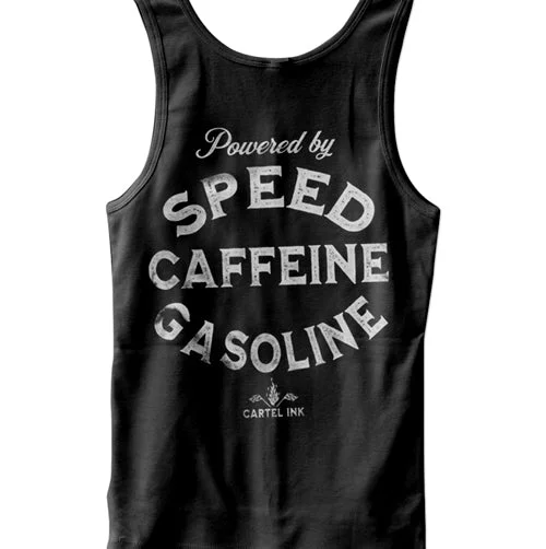 men's tank top for men high quality-Speed Caffeine Gasoline Men's Tank Top