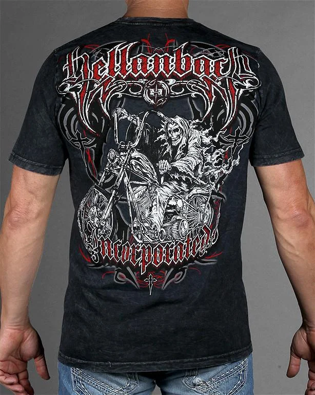 men's affordable t-shirts-Hellraiser Mineral Washed Premium Shirt