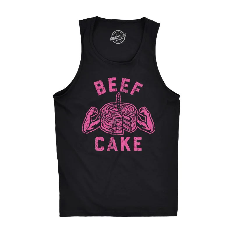 men's tank top patterned-Beef Cake Men's Tank Top