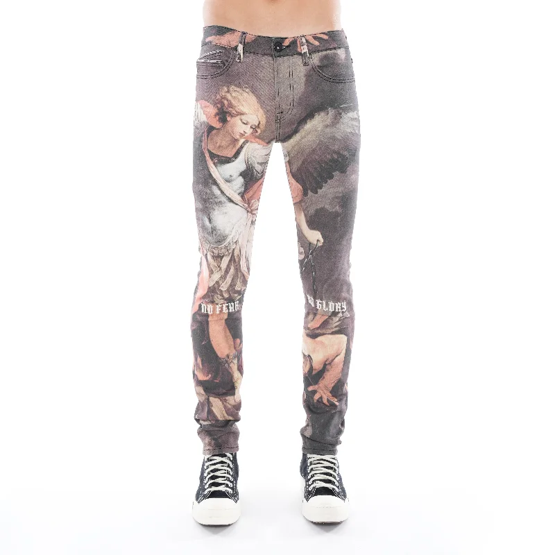 men's streetwear pants-PUNK SUPER SKINNY IN MULTI