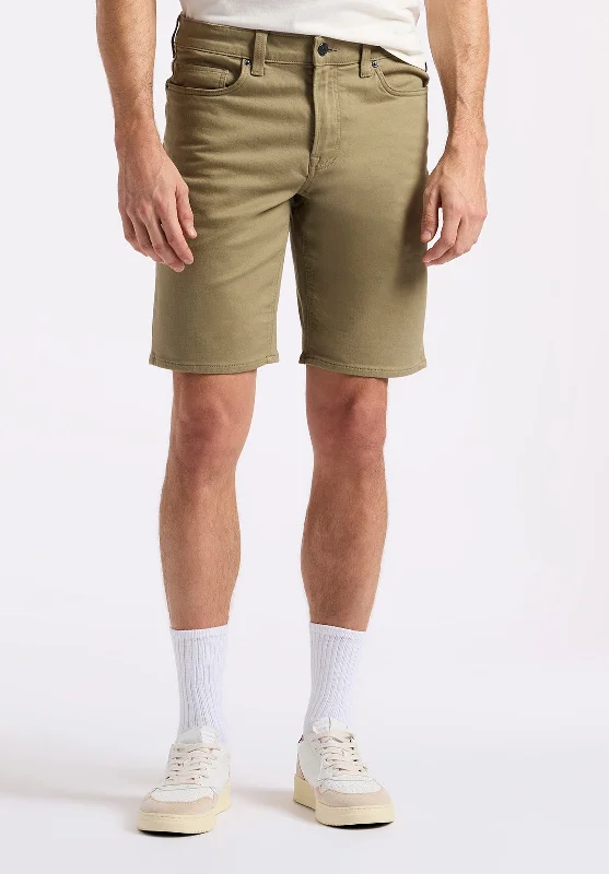 men's running shorts-Relaxed Straight Dean Men's Freedom Flex Shorts, Olive Green - BM26067