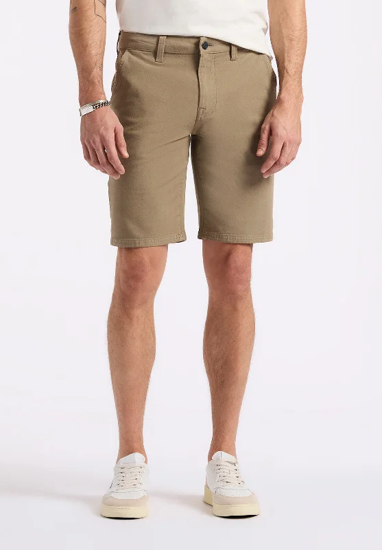 men's cargo shorts-Relaxed Straight Dean Men's Utility Cargo Shorts, Dark Beige - BM26076