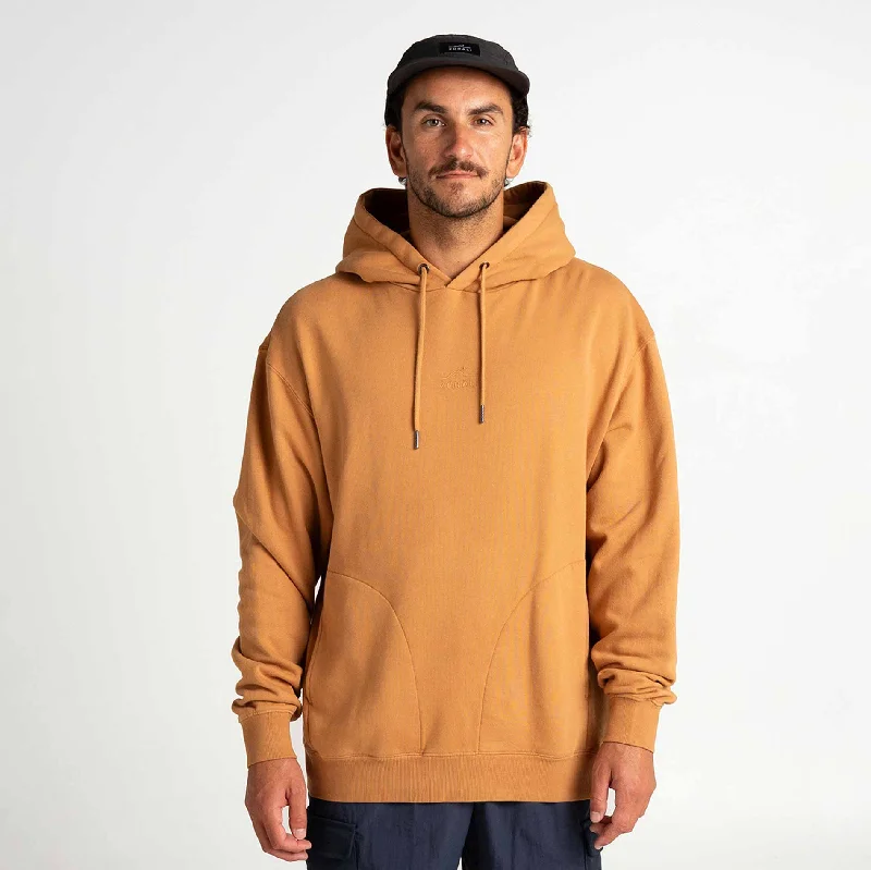 men's fishing sweatshirts-Mens Organic Hood Almond