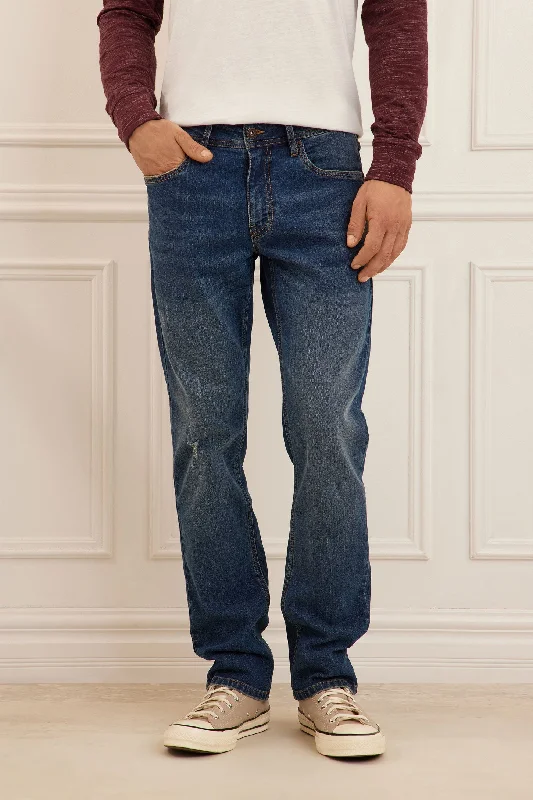 men's ankle pants-Jeans coupe régulière jambe droite - Homme