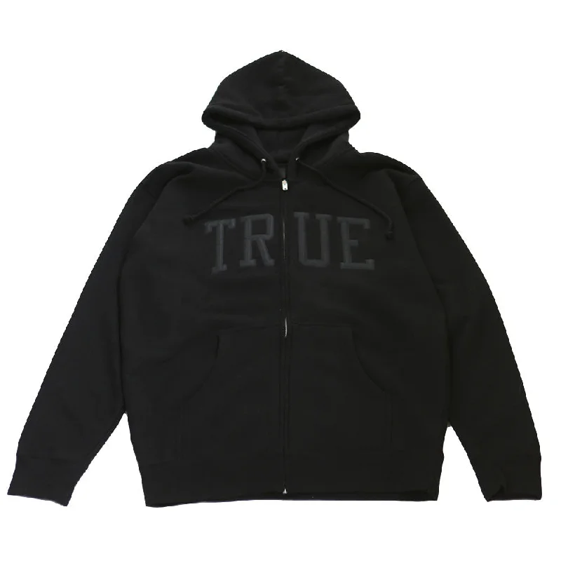 men's performance hoodies-Men's True Arched Zip Hoodie Black