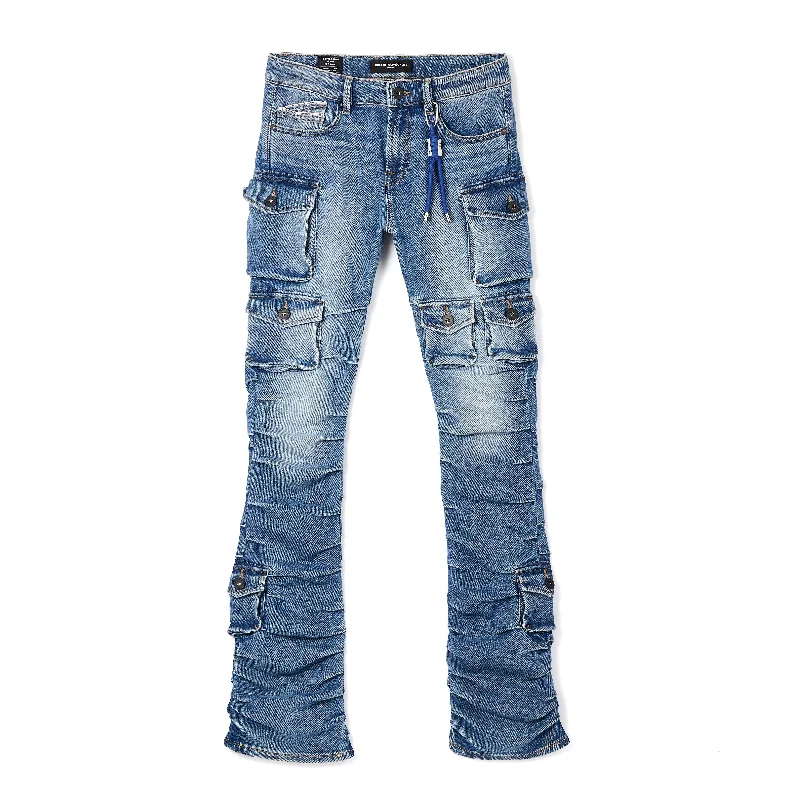 men's flat front pants-HIPSTER NOMAD CARGO JEANS IN PINO