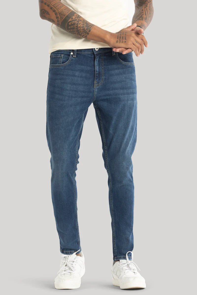 men's versatile pants-Vito Blue Skinny Fit Jeans