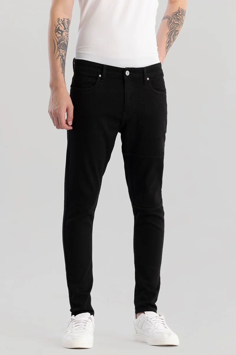 men's eco-friendly pants-Pantzique Skinny Fit Black Jeans