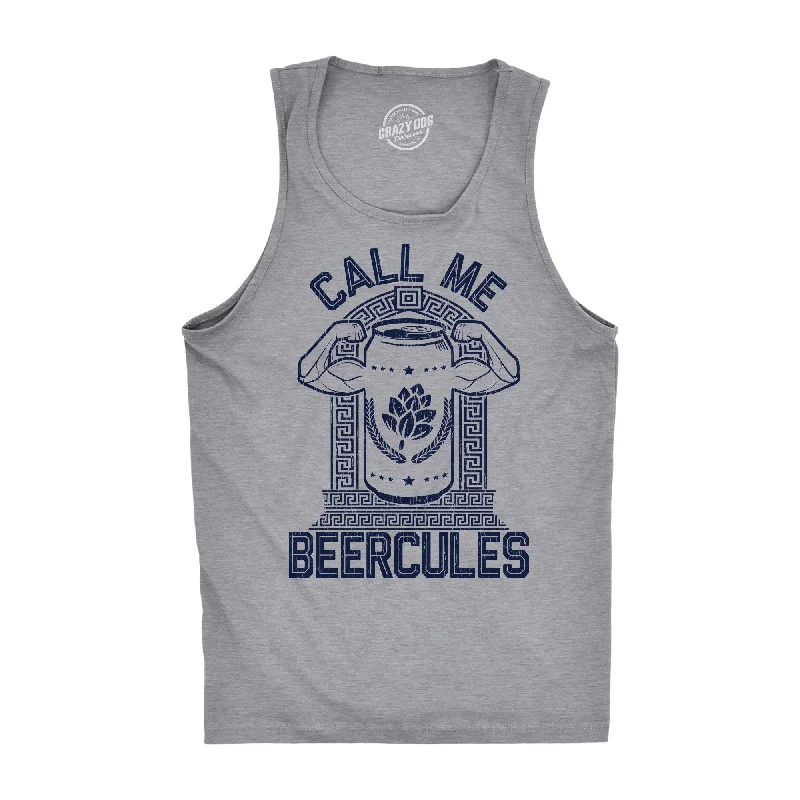 men's tank top graphic-Call Me Beercules Men's Tank Top