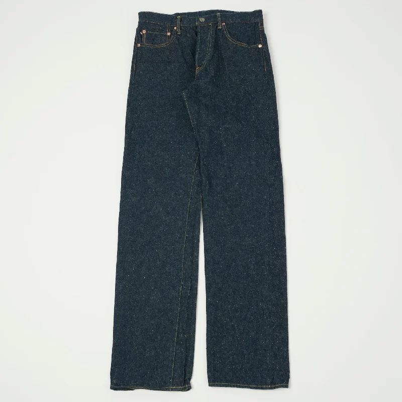 men's comfortable trousers-ONI 288-CCD 'Crushed Concrete Denim' 15oz Loose Straight Jean - One Wash