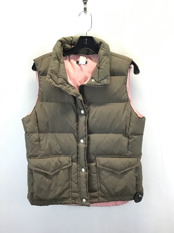 men's safety vests-Vest Puffer & Quilted By J. Crew In Brown, Size: M