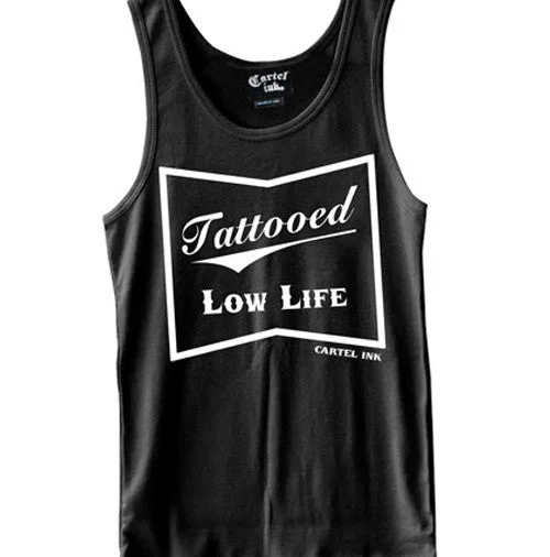 men's tank top premium-Tattooed Low life Men's Tank Top