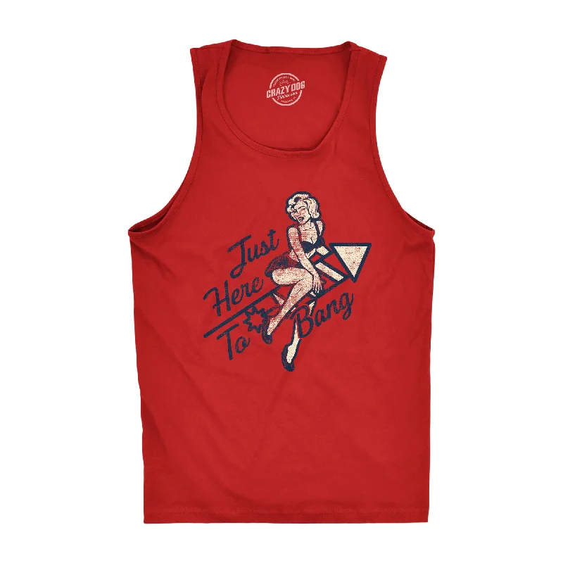 men's tank top for travel-Here To Bang Men's Tank Top