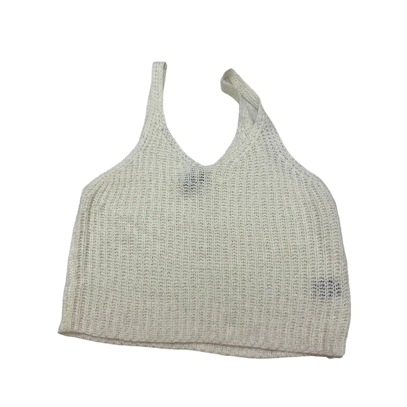 men's wool vests-WHITE VEST SWEATER by CLOTHES MENTOR Size:M