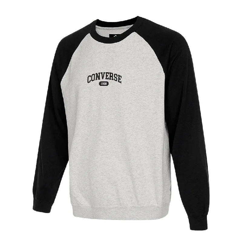 men's home wear sweatshirts-Converse - Men's Retro Chuck Raglan Crewneck Sweatshirt (10027641 A03)