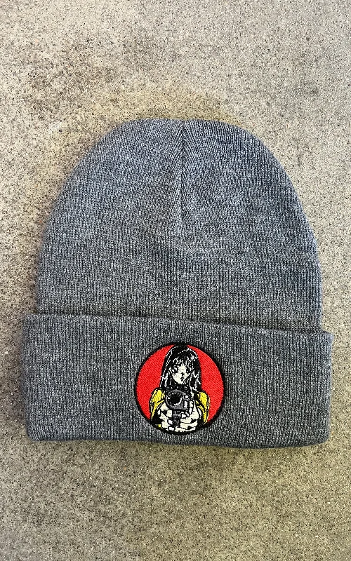 men's cozy fit sweatshirts-Barrel of a Gun Beanie - GREY