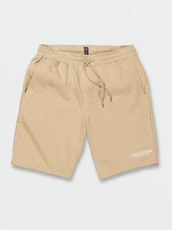 men's fall shorts-Strike Produce Elastic Waist Shorts - Almond