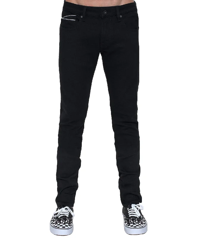 men's workout pants-PUNK SUPER SKINNY STRETCH IN BLACK