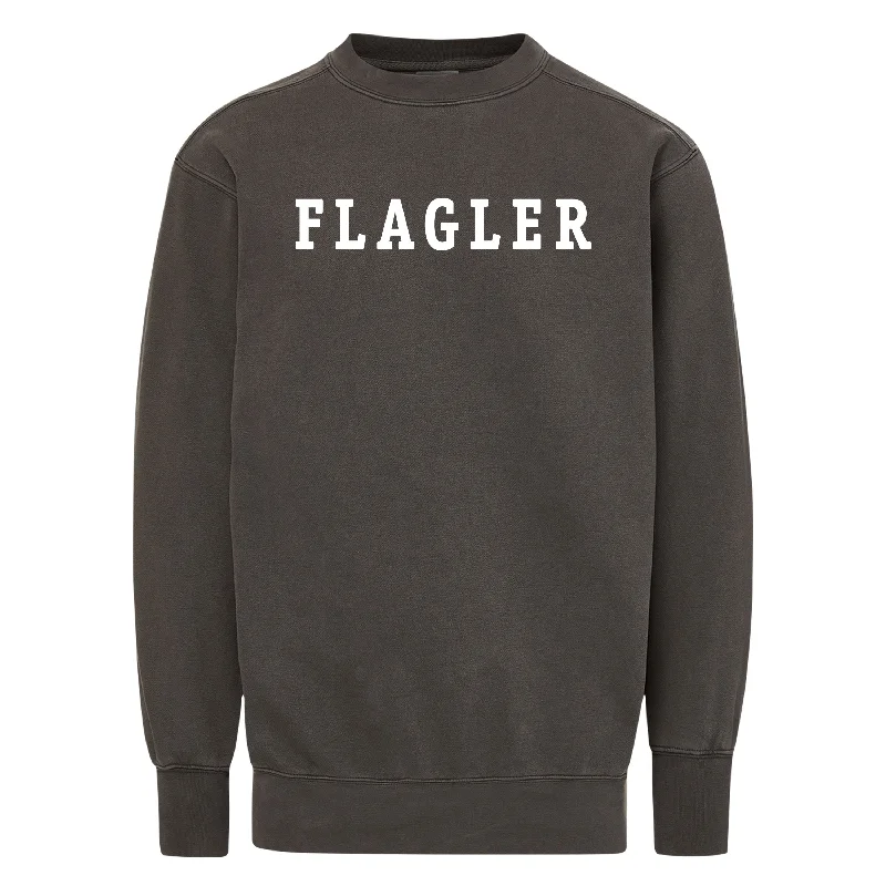 men's camping sweatshirts-Black Caviar Flagler Crewneck