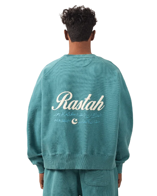 men's spring sweatshirts-SEA GREEN MADE IN PAK SWEATSHIRT (V4)