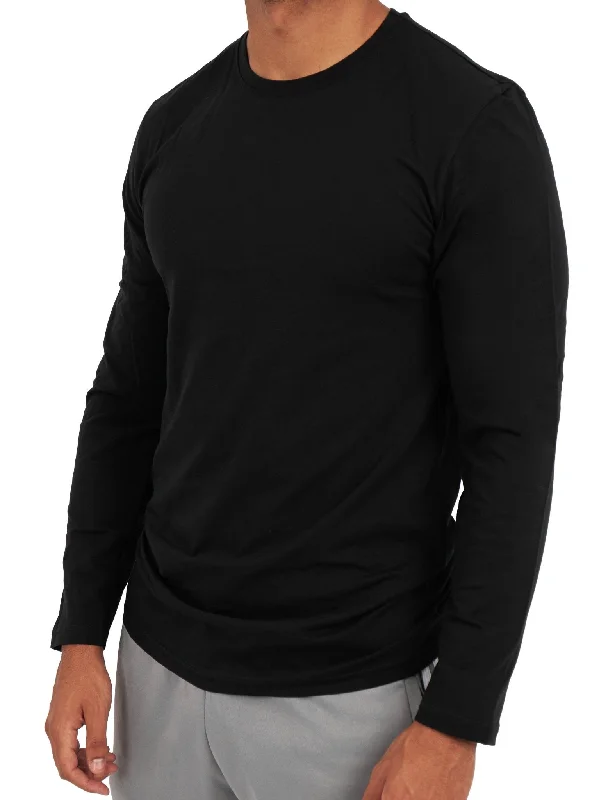 men's plain t-shirts-Long Sleeve Comfort T-Shirt