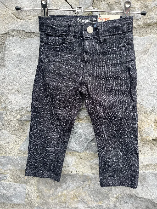 men's vibrant pants-Charcoal jeans 9-12m (74-80cm)